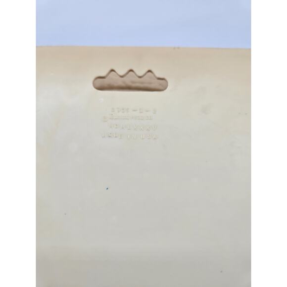 Vintage 80s Cottagecore Straw Bonnet Wall Pocket Molded Plastic Planter Daisy - Picture 7 of 12